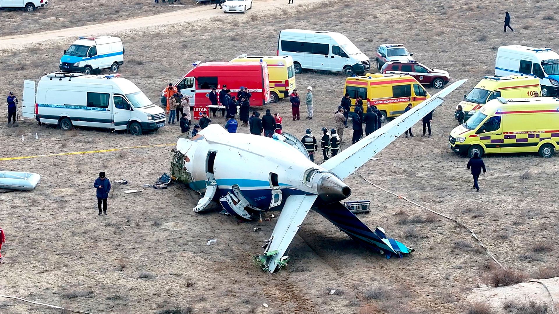 Azerbaijan Airlines plane was damaged over Russia ‘due to shooting from the ground’, says president