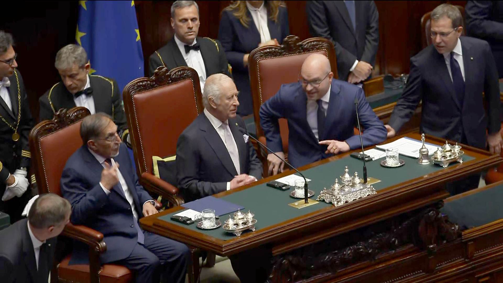 King Charles gives speech to both houses of Italy’s parliament