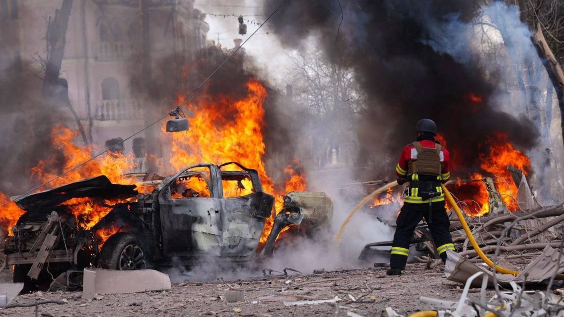 At least 34 dead in Ukrainian city after Russian missile strikes