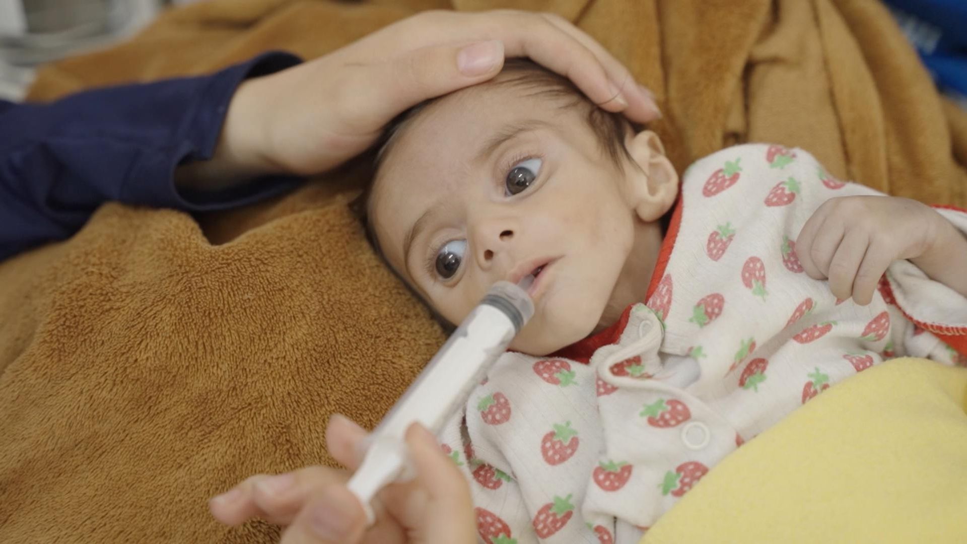 Mum of emaciated baby in Gaza says ‘I lost my husband… I don’t want to lose her’