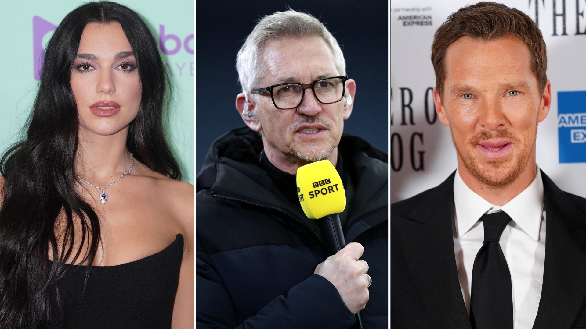 Dua Lipa, Gary Lineker, and Benedict Cumberbatch join figures urging PM to ‘end UK complicity’ in Gaza