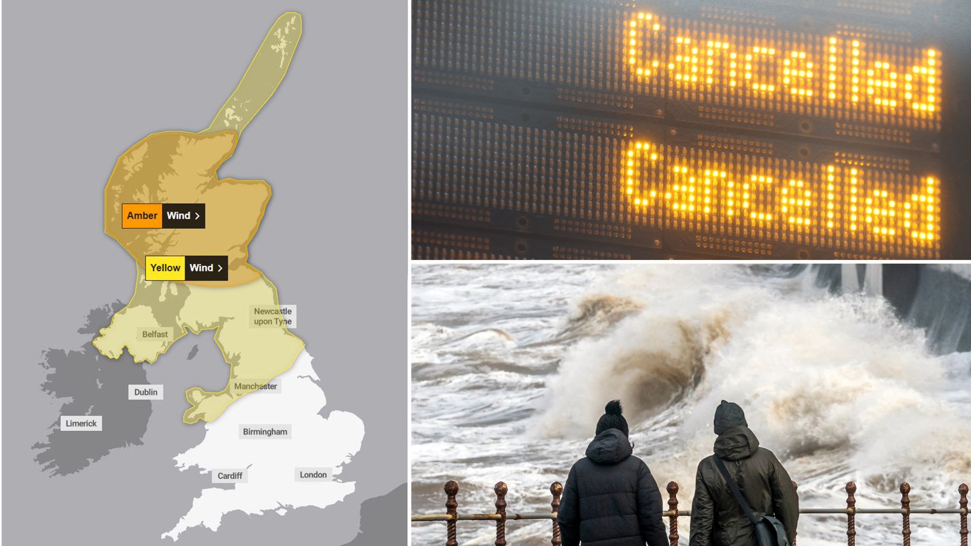 ‘Do not travel’: Trains cancelled and amber weather warning in force as Storm Floris nears UK